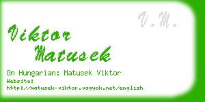 viktor matusek business card
